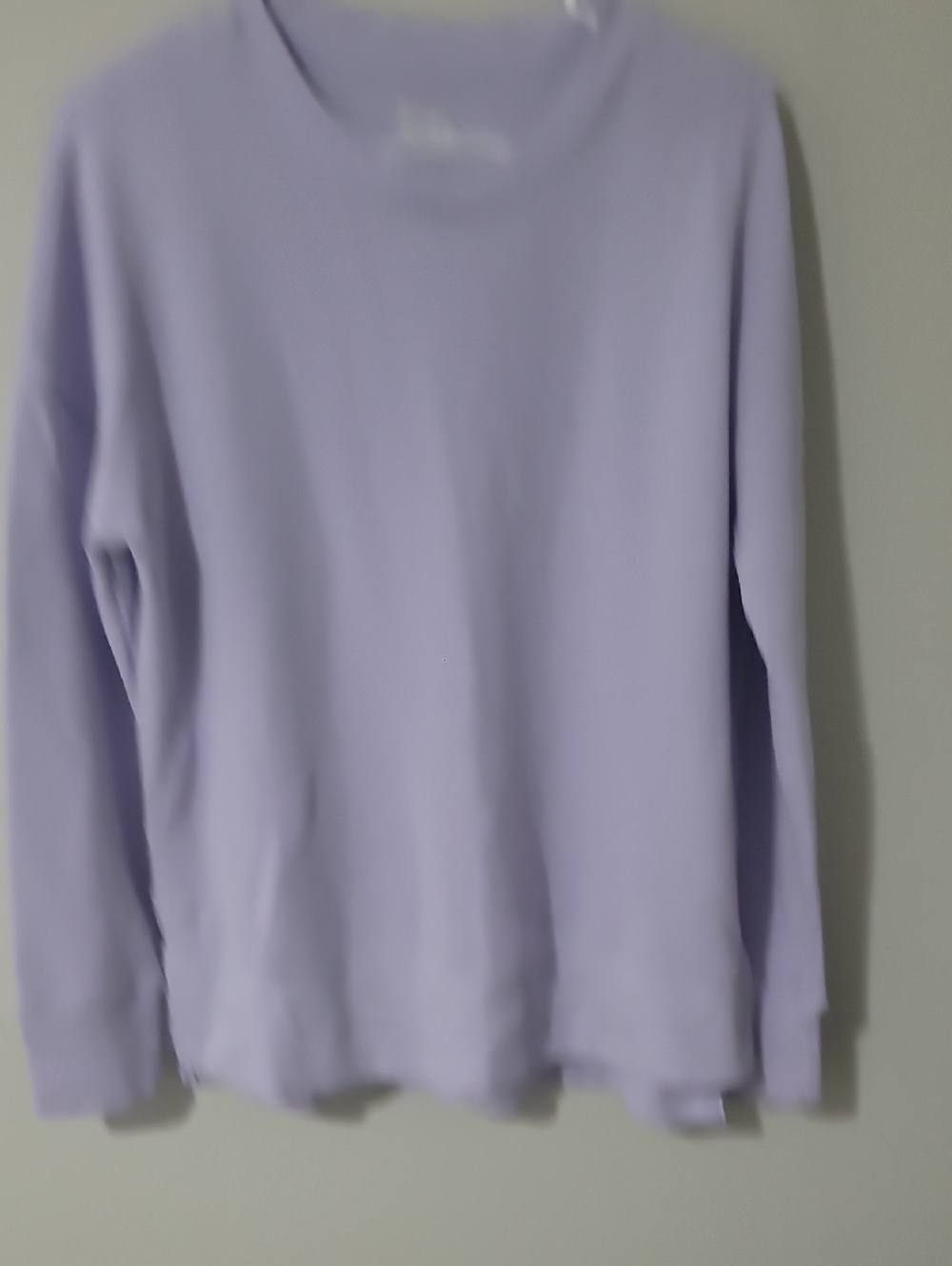 Time and Tru Pastel Lavender Ribbed Crewneck